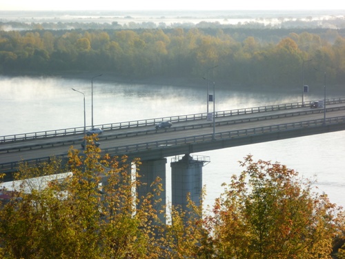 Барнаул. Новый мост через реку Обь