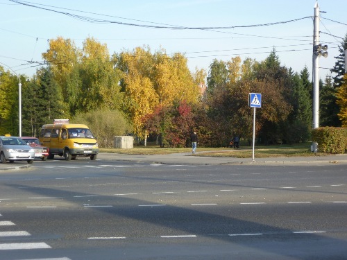 Барнаул. Перекрёсток рядом с площадью Победы