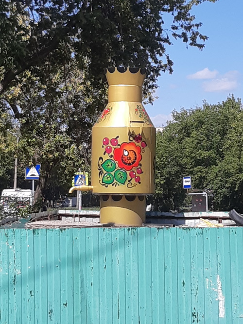 Барнаул. Декоративный самовар на теплокамере